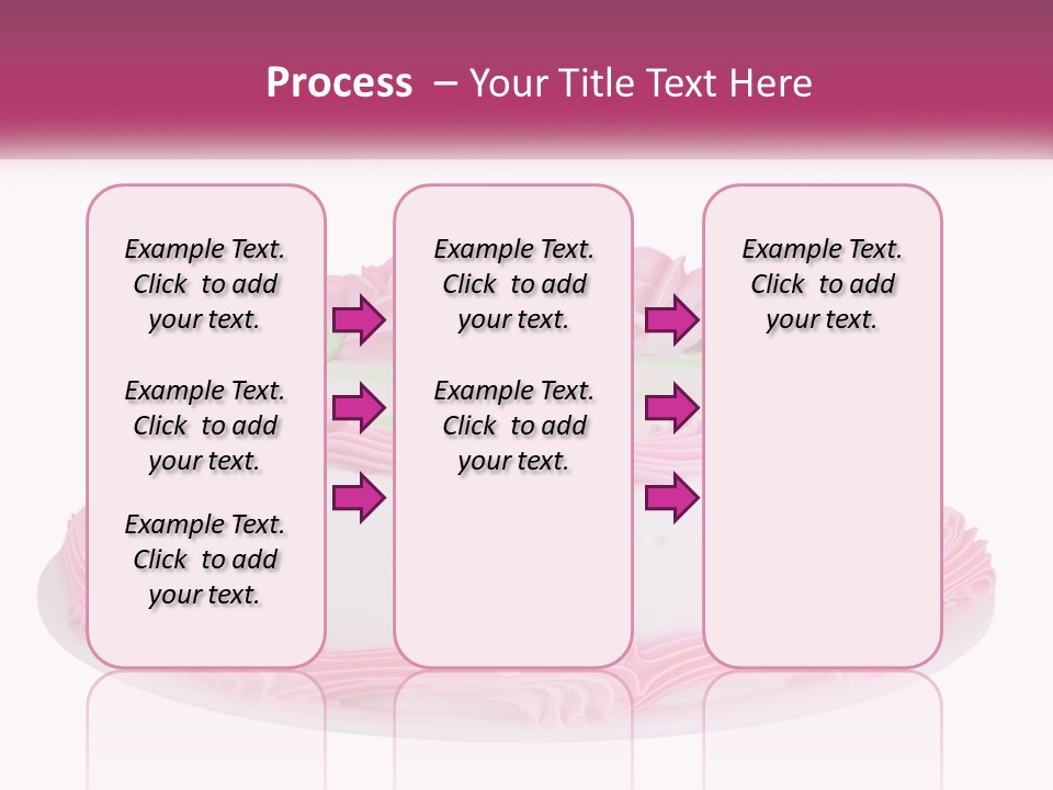 A Cake With Pink Frosting And Green Icing PowerPoint Template