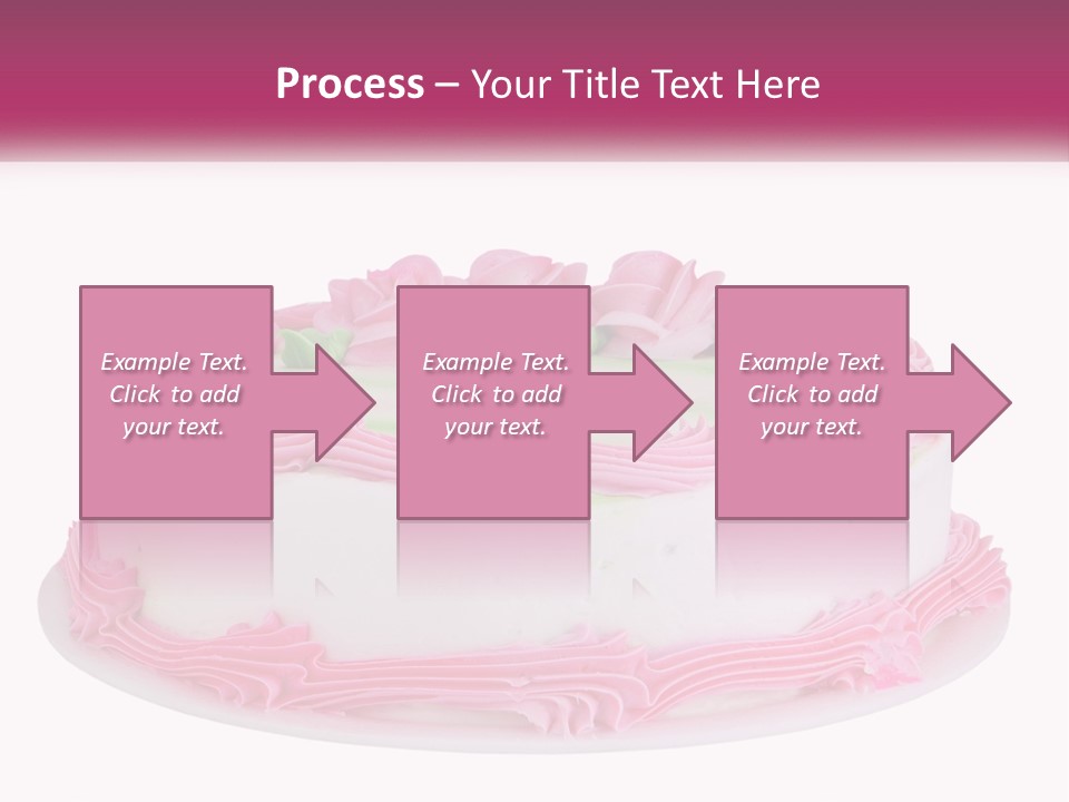 A Cake With Pink Frosting And Green Icing PowerPoint Template