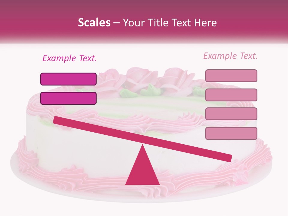 A Cake With Pink Frosting And Green Icing PowerPoint Template