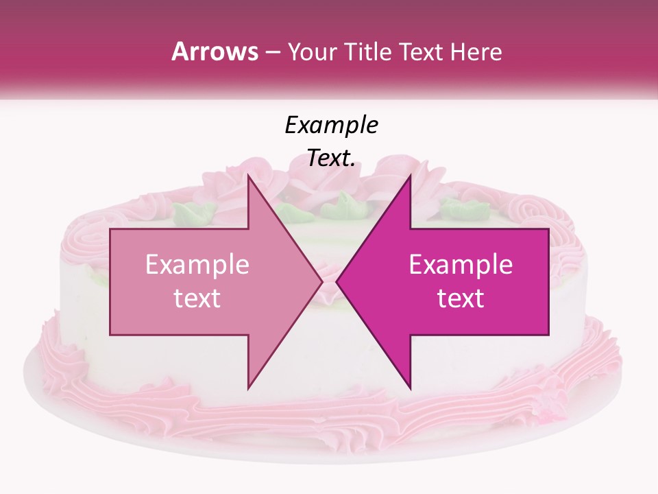 A Cake With Pink Frosting And Green Icing PowerPoint Template