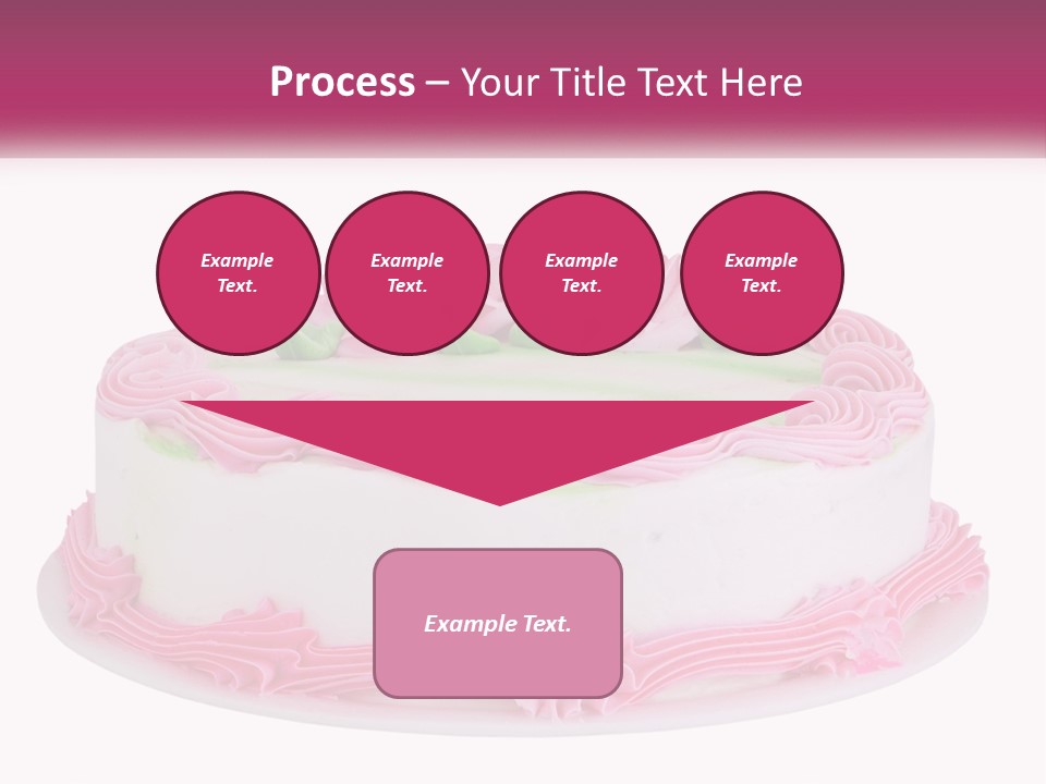 A Cake With Pink Frosting And Green Icing PowerPoint Template