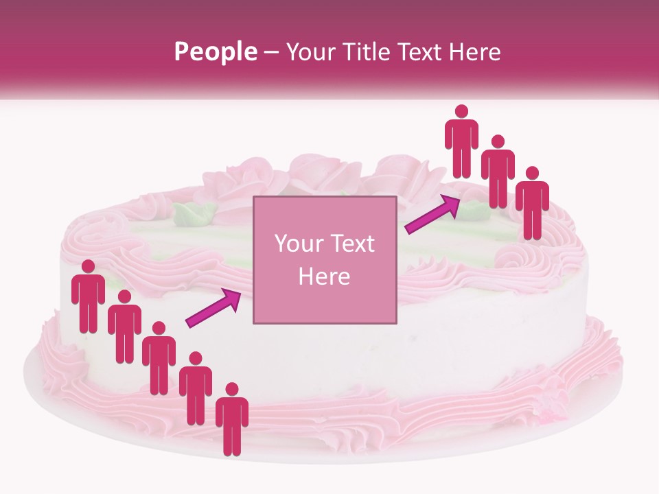 A Cake With Pink Frosting And Green Icing PowerPoint Template