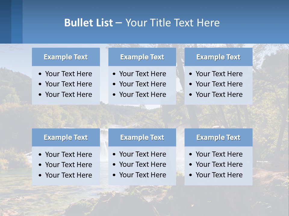 A Woman Sitting On A Rock Looking At A Waterfall PowerPoint Template