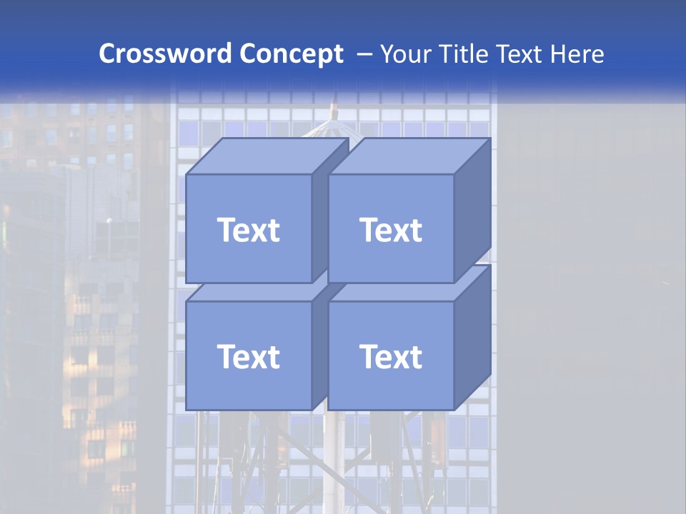 A Water Tower In Front Of A Tall Building PowerPoint Template