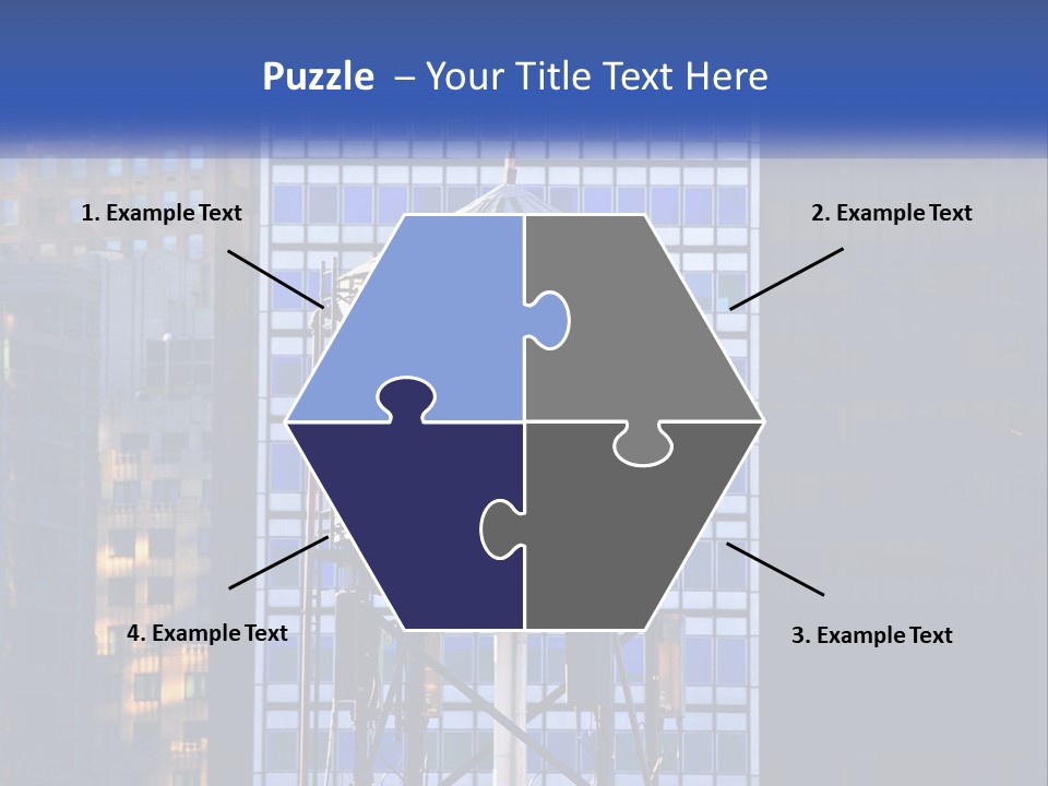 A Water Tower In Front Of A Tall Building PowerPoint Template
