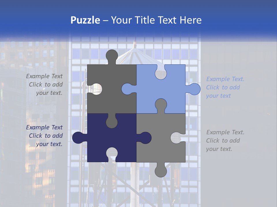 A Water Tower In Front Of A Tall Building PowerPoint Template