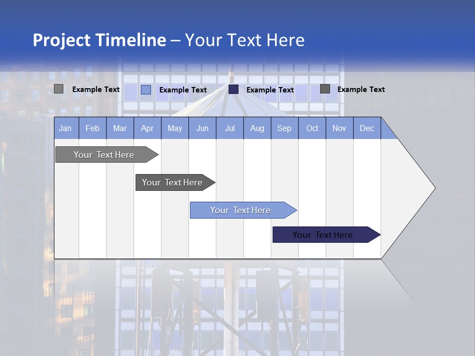 A Water Tower In Front Of A Tall Building PowerPoint Template