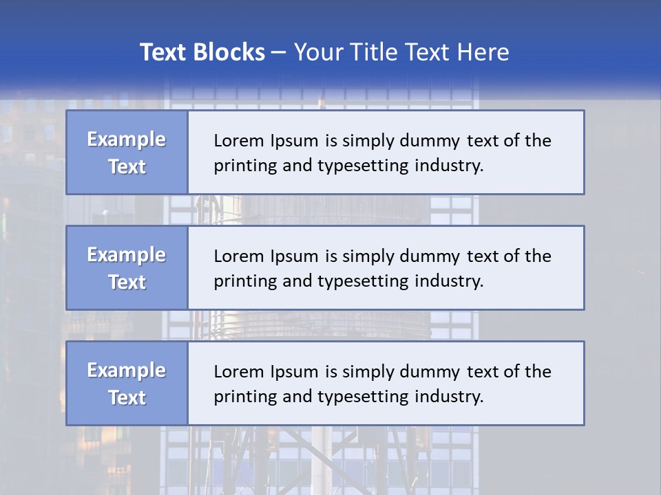 A Water Tower In Front Of A Tall Building PowerPoint Template