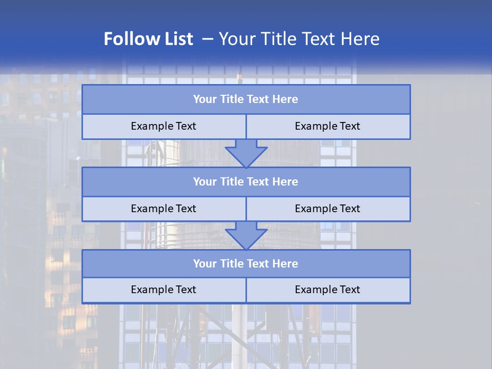 A Water Tower In Front Of A Tall Building PowerPoint Template