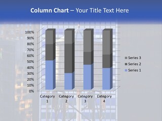 A Water Tower In Front Of A Tall Building PowerPoint Template