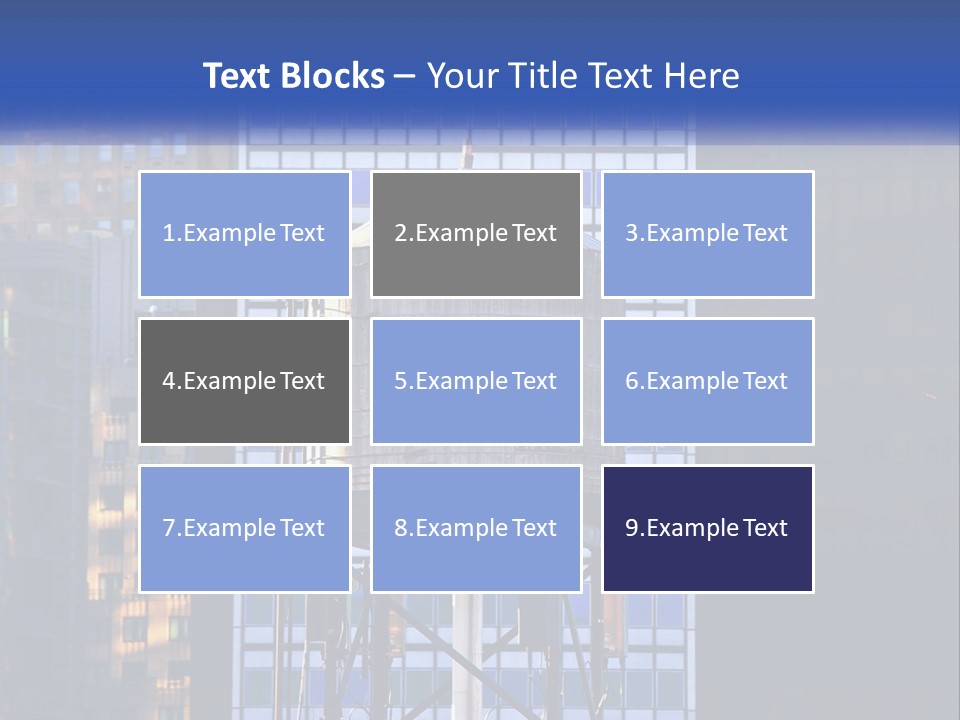 A Water Tower In Front Of A Tall Building PowerPoint Template