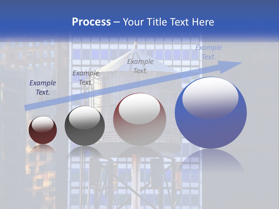 A Water Tower In Front Of A Tall Building PowerPoint Template