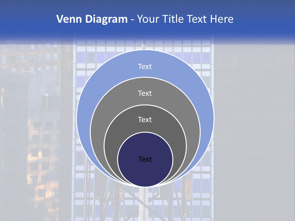 A Water Tower In Front Of A Tall Building PowerPoint Template