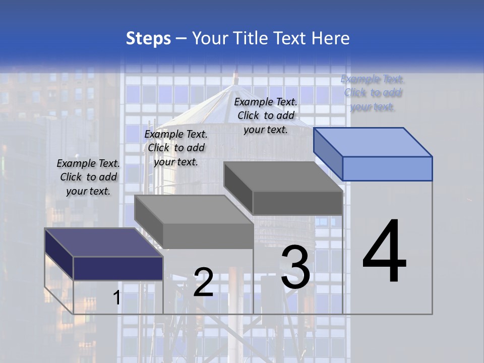 A Water Tower In Front Of A Tall Building PowerPoint Template