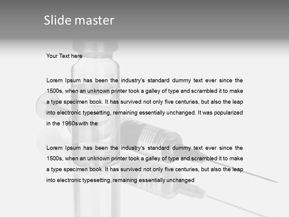 A Syll With A Needle In It On Top Of A Table PowerPoint Template