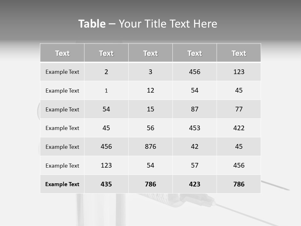 A Syll With A Needle In It On Top Of A Table PowerPoint Template