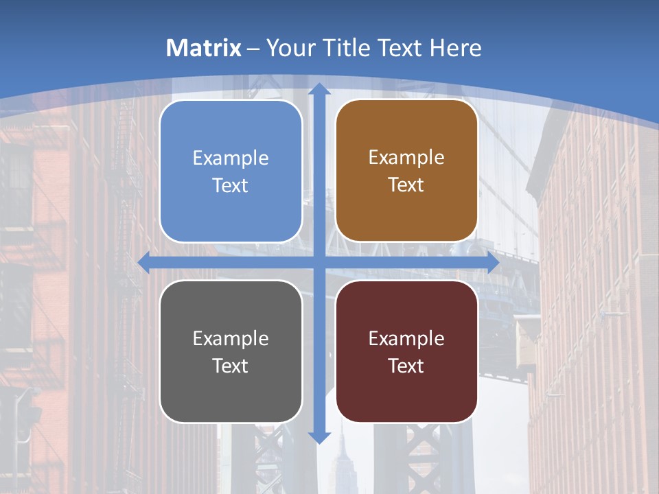 A City With A Bridge In The Background PowerPoint Template