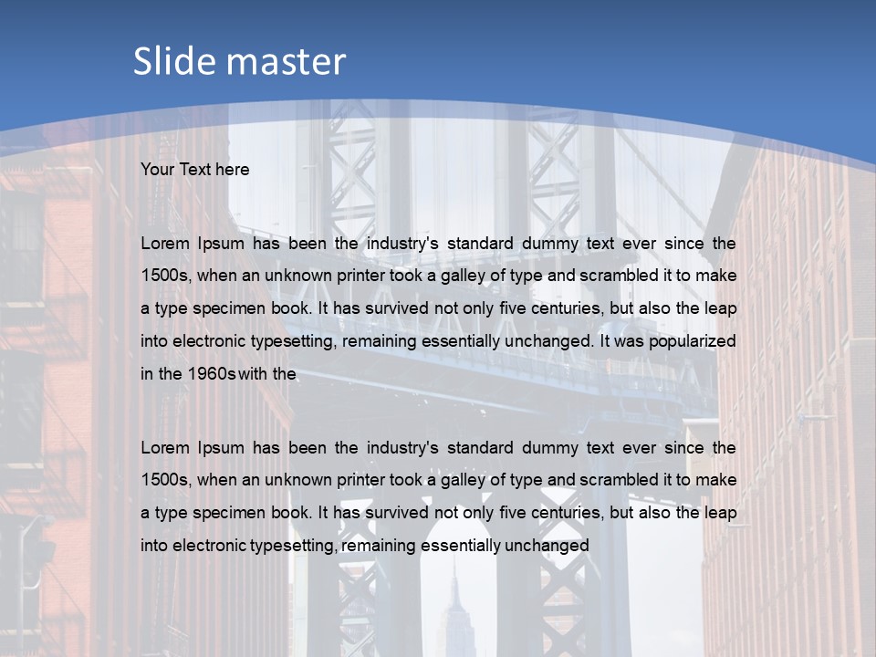 A City With A Bridge In The Background PowerPoint Template