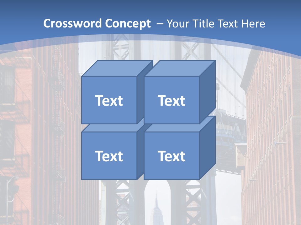 A City With A Bridge In The Background PowerPoint Template