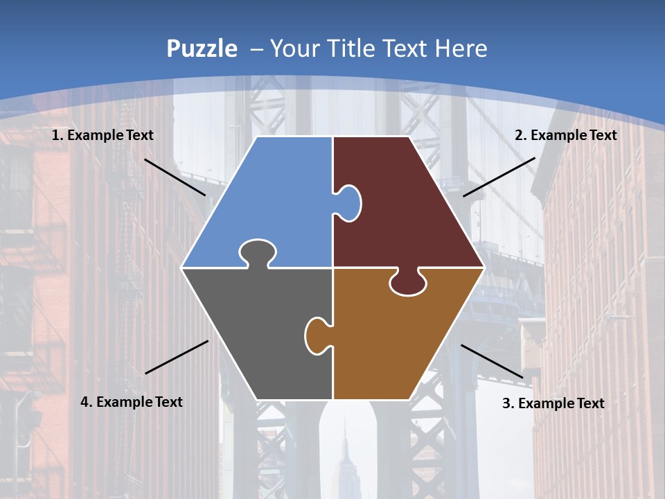 A City With A Bridge In The Background PowerPoint Template
