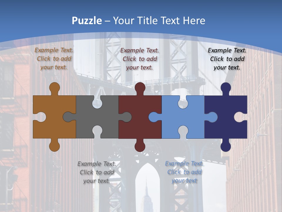 A City With A Bridge In The Background PowerPoint Template