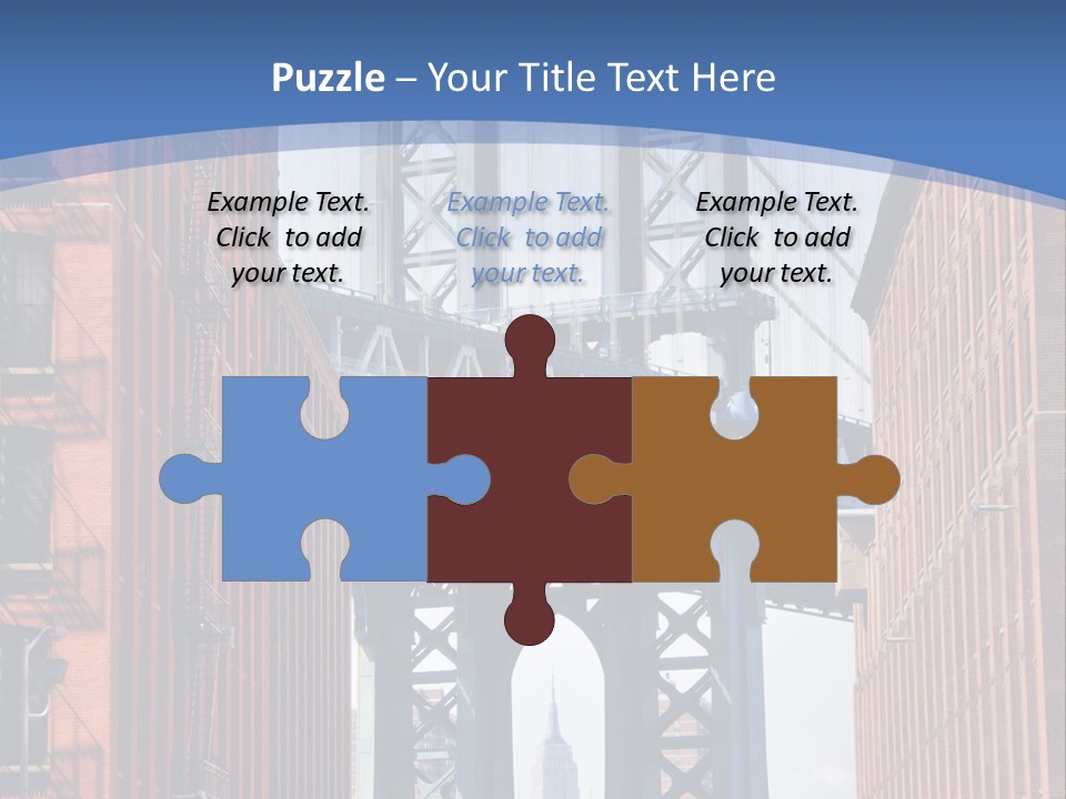 A City With A Bridge In The Background PowerPoint Template