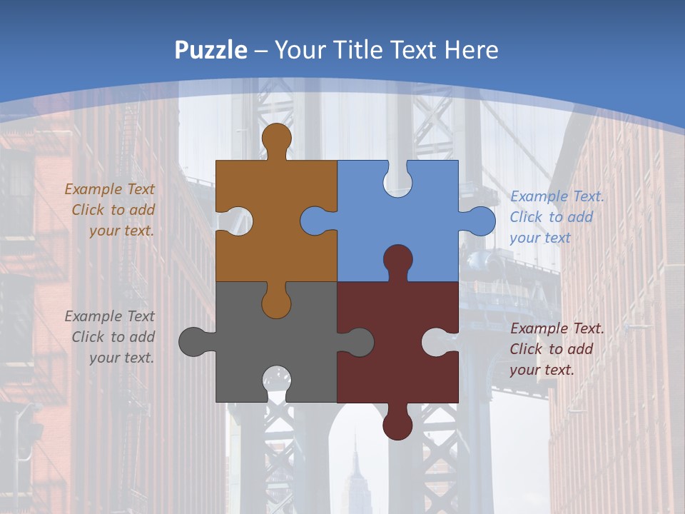 A City With A Bridge In The Background PowerPoint Template