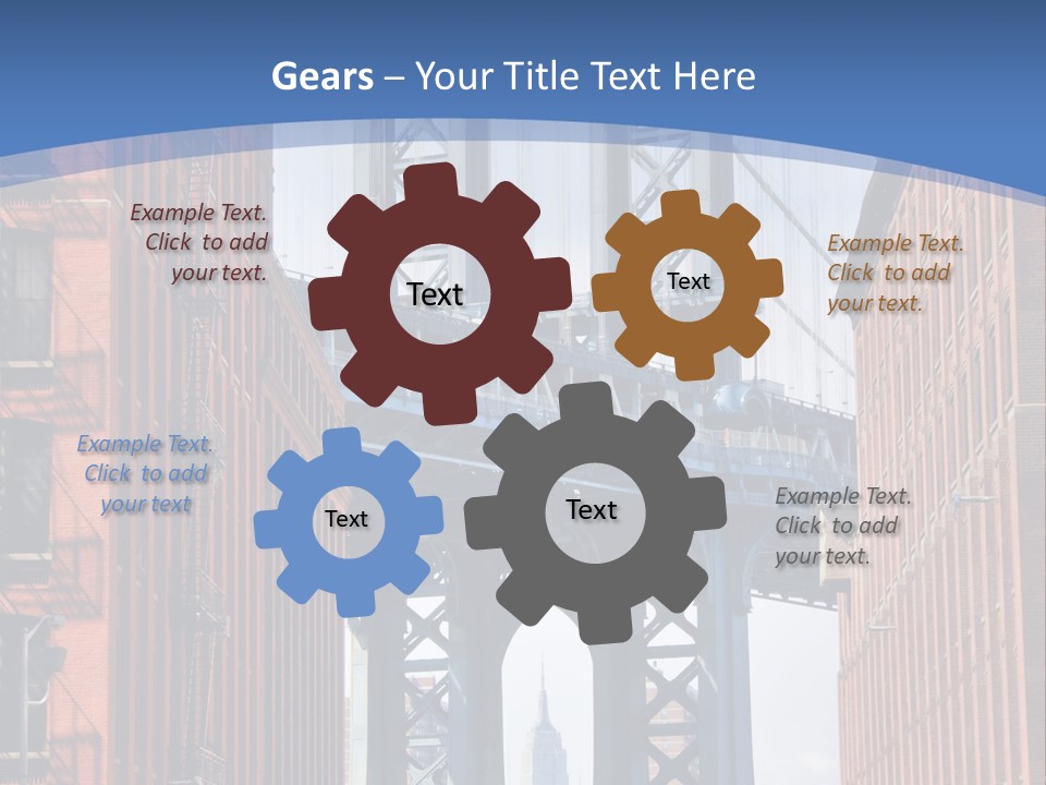 A City With A Bridge In The Background PowerPoint Template