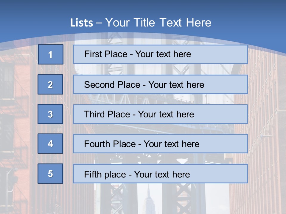 A City With A Bridge In The Background PowerPoint Template
