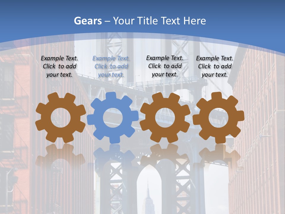 A City With A Bridge In The Background PowerPoint Template