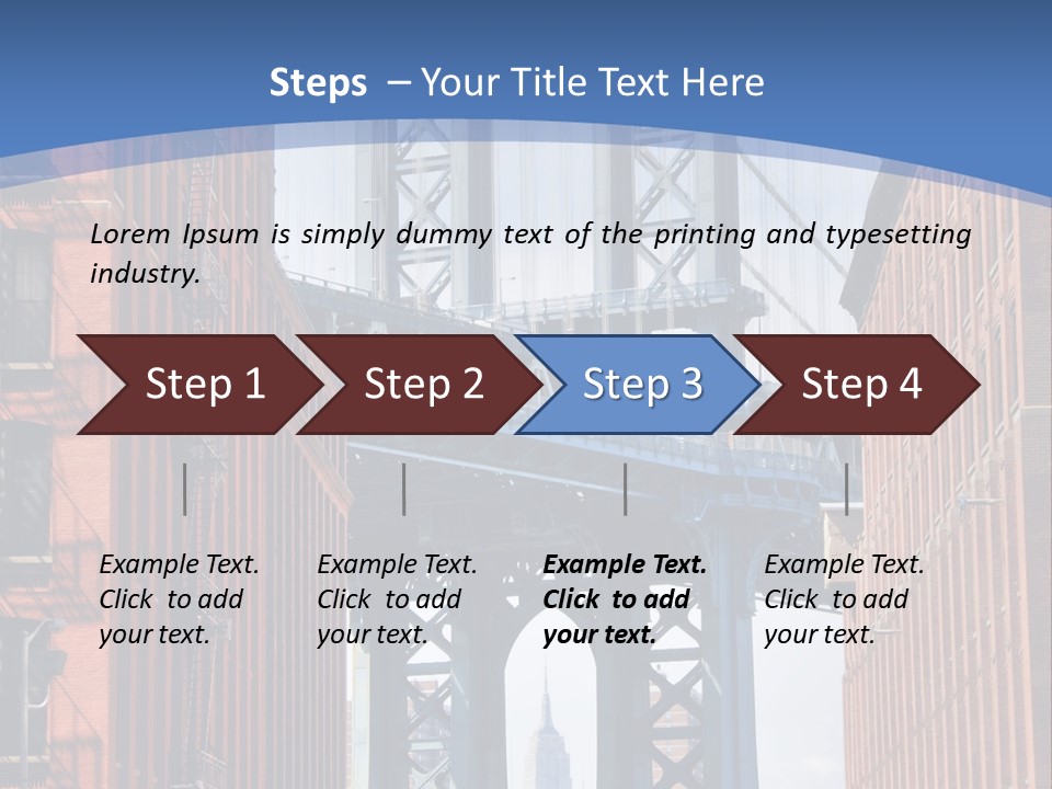 A City With A Bridge In The Background PowerPoint Template