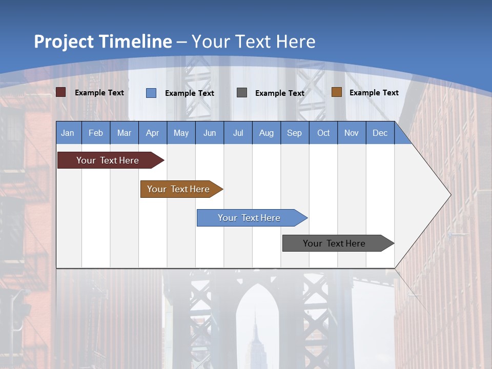 A City With A Bridge In The Background PowerPoint Template