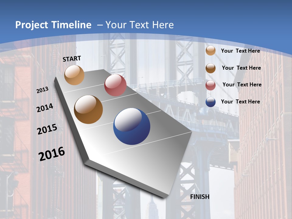 A City With A Bridge In The Background PowerPoint Template