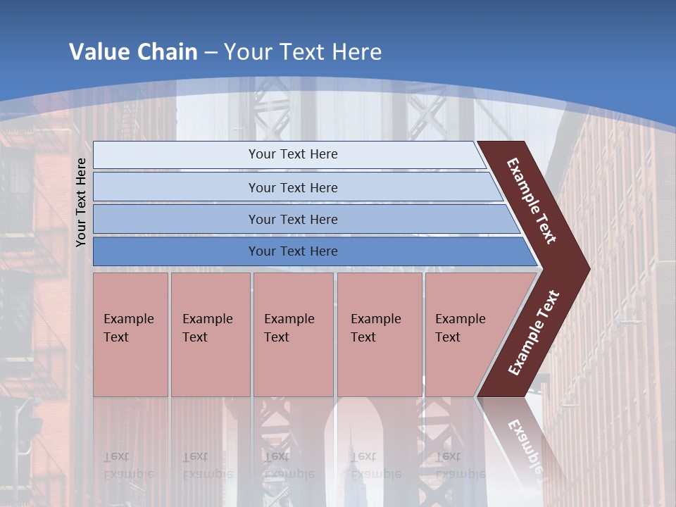 A City With A Bridge In The Background PowerPoint Template