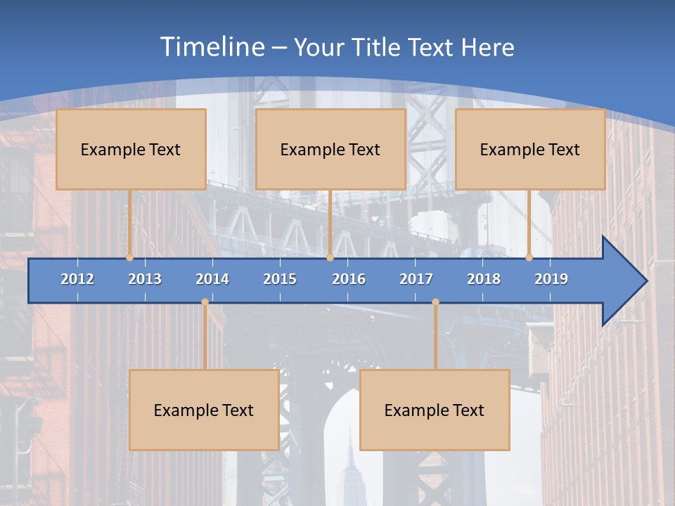 A City With A Bridge In The Background PowerPoint Template