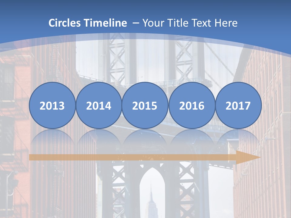 A City With A Bridge In The Background PowerPoint Template
