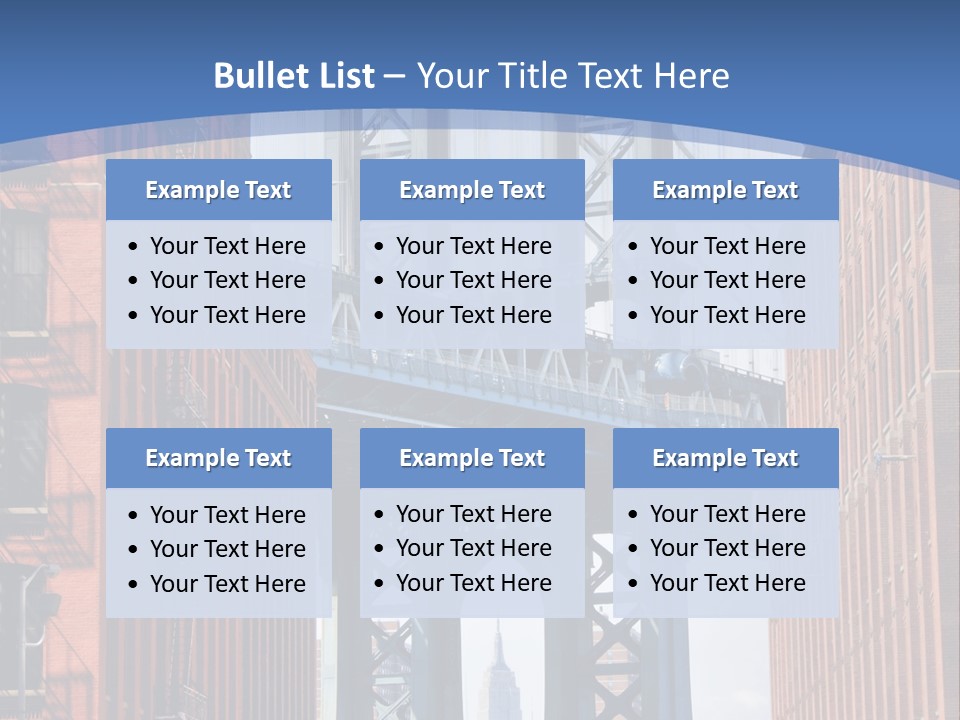 A City With A Bridge In The Background PowerPoint Template