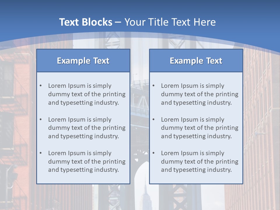 A City With A Bridge In The Background PowerPoint Template