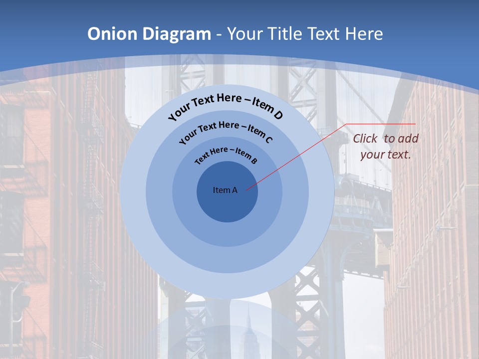A City With A Bridge In The Background PowerPoint Template