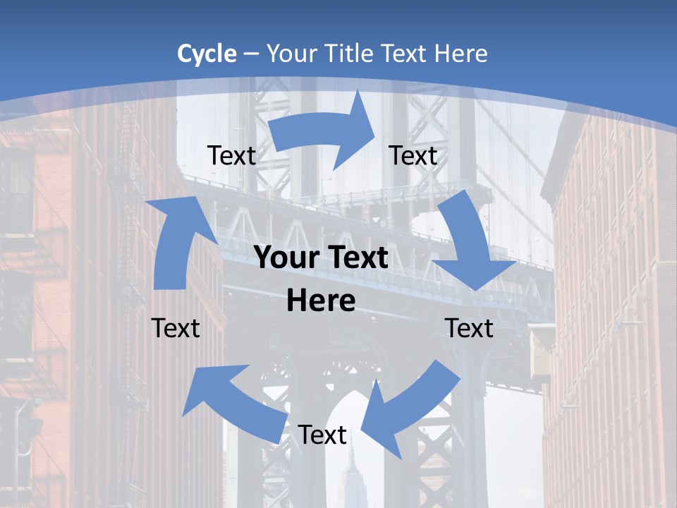 A City With A Bridge In The Background PowerPoint Template