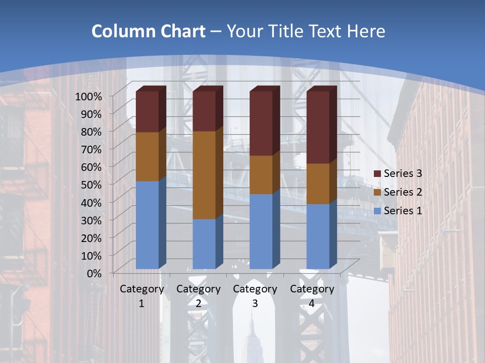 A City With A Bridge In The Background PowerPoint Template