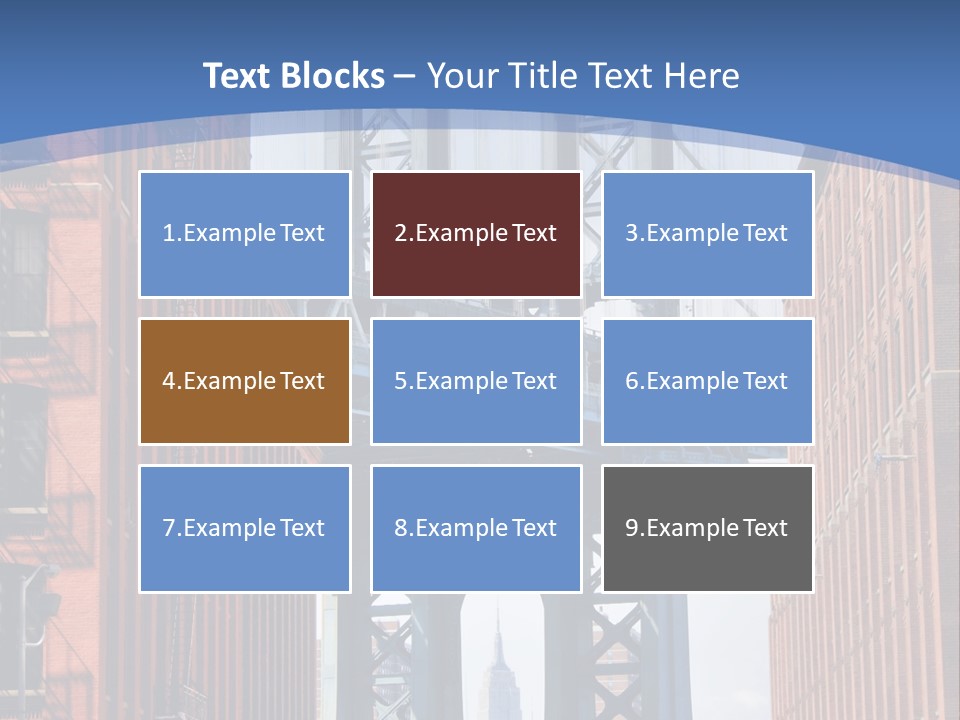 A City With A Bridge In The Background PowerPoint Template