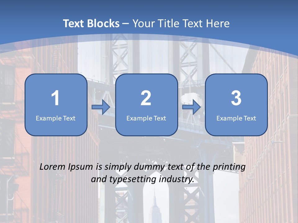 A City With A Bridge In The Background PowerPoint Template