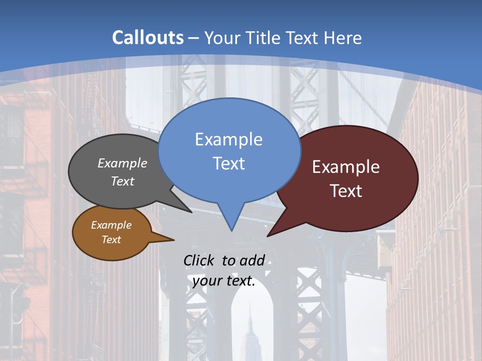 A City With A Bridge In The Background PowerPoint Template