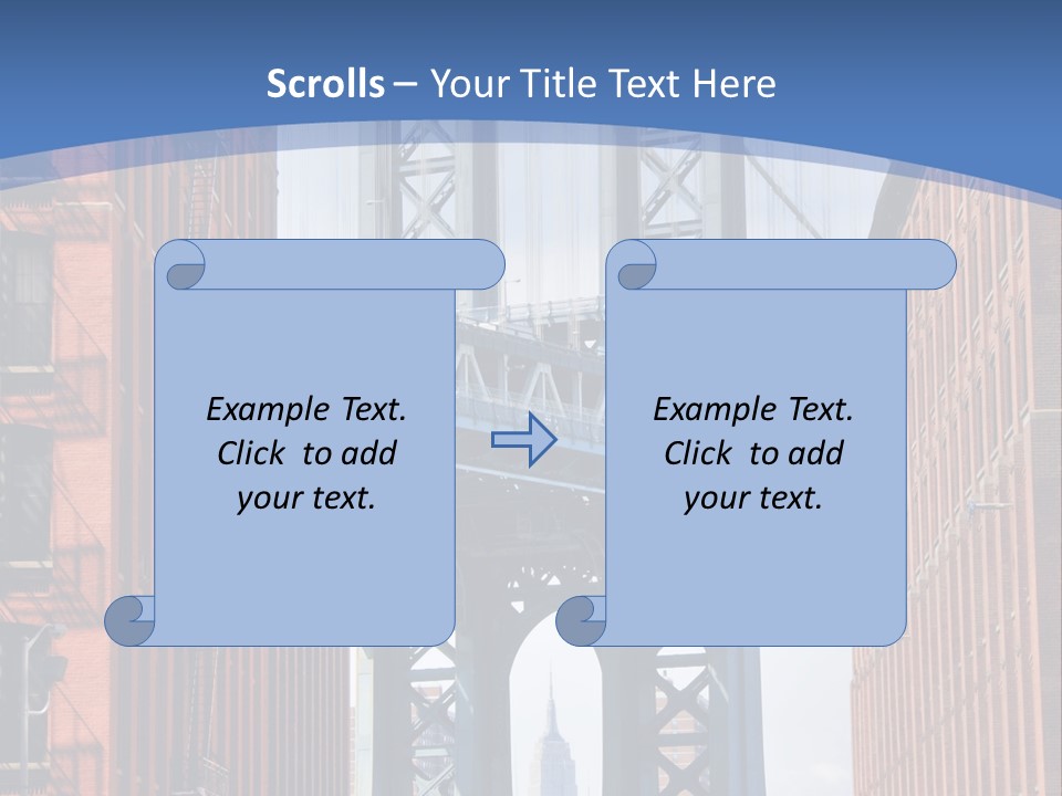 A City With A Bridge In The Background PowerPoint Template