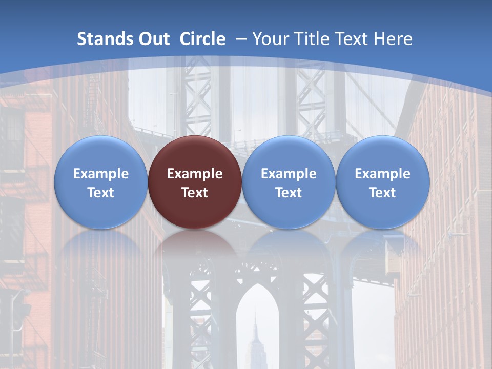 A City With A Bridge In The Background PowerPoint Template