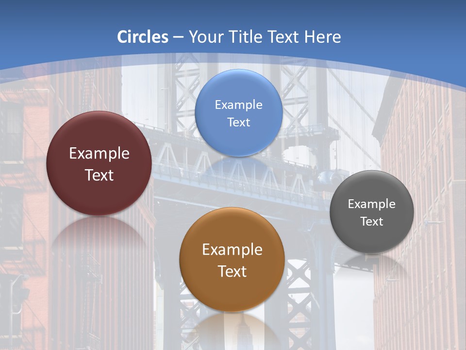 A City With A Bridge In The Background PowerPoint Template