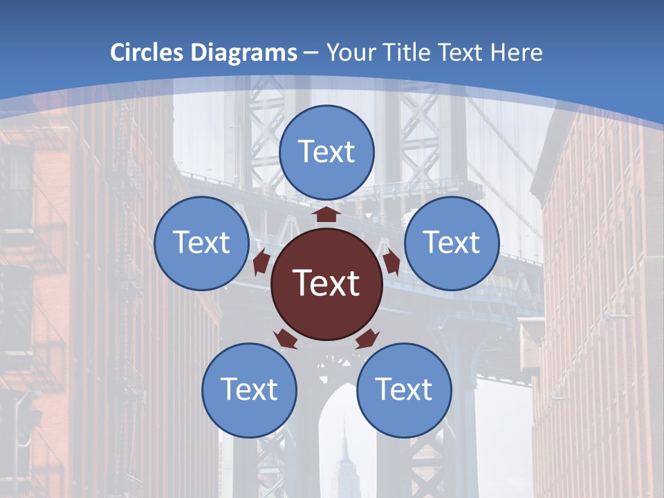 A City With A Bridge In The Background PowerPoint Template