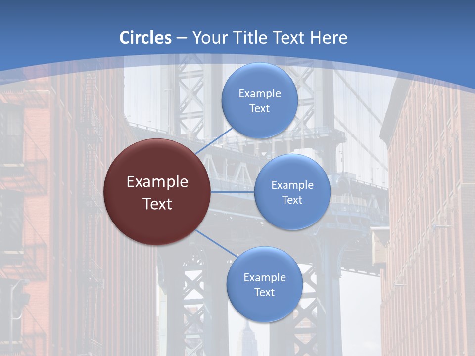 A City With A Bridge In The Background PowerPoint Template