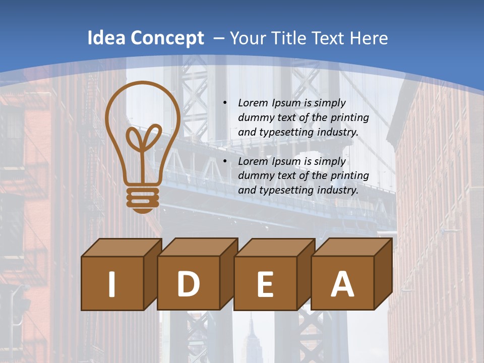 A City With A Bridge In The Background PowerPoint Template